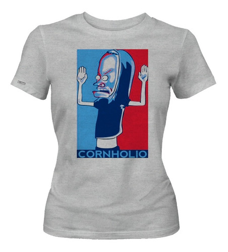 Camiseta Cornholio Azul Y Rojo Beavis Y Butt-head Mujer Ikrd