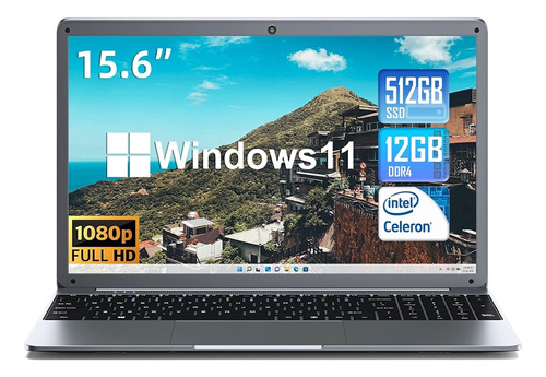 Sgin Laptop De 15.6 Pulgadas, 12 Gb Ddr4 512 Gb Ssd, Windows