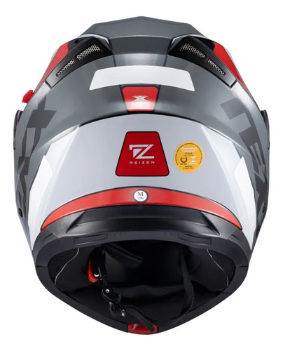 Capacete Escamot Gladiator V3 Reisen Vermelho E Branco 58