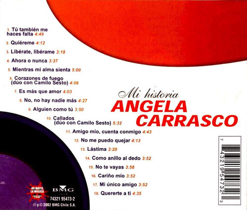 Cd Angela Carrasco / Mi Historia Grandes Exitos (2002)