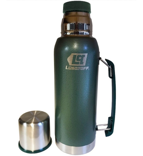 Termo 1 Litro Acero Inoxidable Lusqtoff Frio Y Calor Militar Color Verde