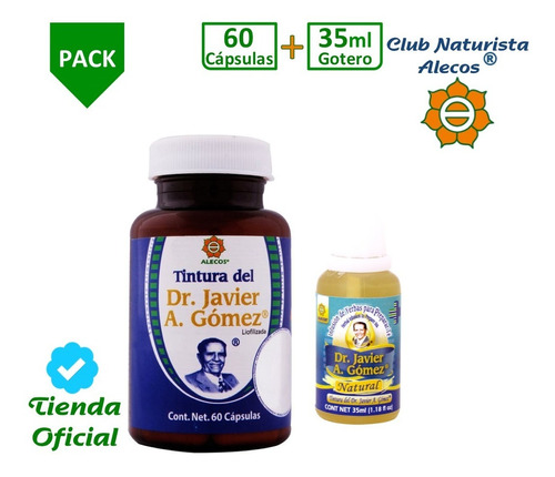 Tintura Del Dr. J. A. G. Alecos®- Fco 60 Cáps + Gotero 35ml