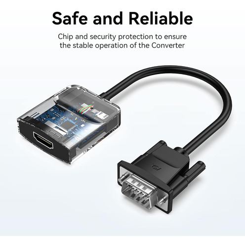 Vention Vga To Hdmi Adapter (pc Vga Source Output To Tv/m...