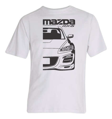 Remera Fierrera Mazda Rx8 Algodon Nuevo Diseño Blanca