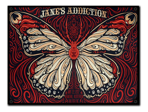 #1057 - Cuadro Vintage - Jane's Addiction Mariposa No Chapa