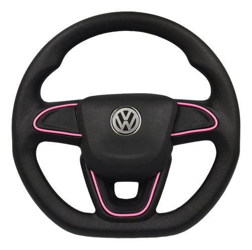 Volante Esportivo Novo Onix Rosa Para Vw Gol 2015