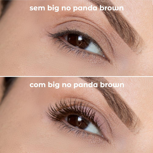 Máscara De Cílios Big No Panda Brown Vizzela Cor Marrom