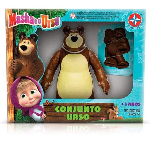 Masha E O Urso Conjunto Super Massa Boneco Urso - Estrela