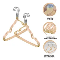 Comprar Pack9 Set De Perchas Util Para Colgar Ropa En Crema