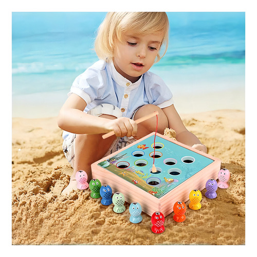 S Juguete De Madera Para Juegos De Pesca, Juguetes Color Fix