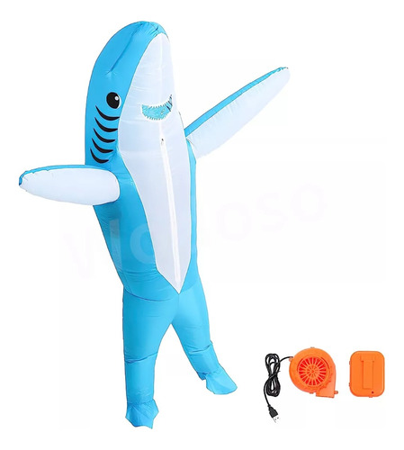 Disfraz Inflable Juego De Tiburones Traje Cosplay Víspera De Todos Los Santos