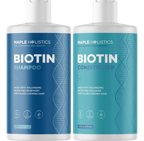 Volumizing Biotin Shampoo And Conditioner Set - Champú Y Aco