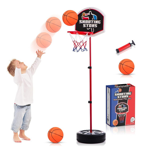 Aro De Baloncesto Para Niños Pequeños, Soporte Ajustable De 