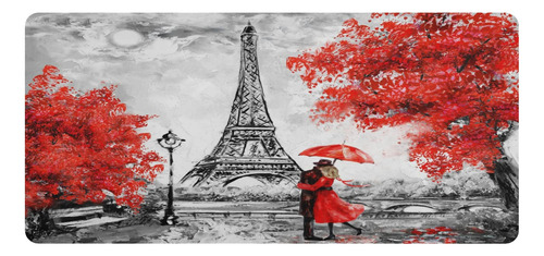Alfombrilla Escritorio Torre Eiffel Cuero Doble Cara Raton