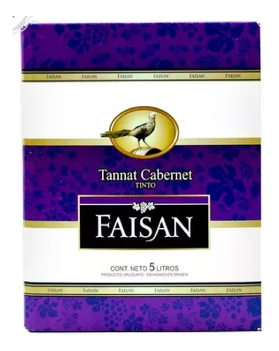 Vino Faisán 5 Litros (lts) Caja Tannat Cabernet Suchina S.a