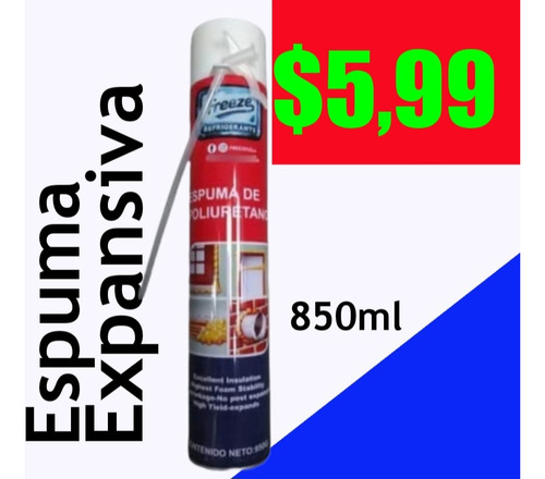 Espuma Expansiva Poliuretano 950 Ml Con Mayor Contenido 