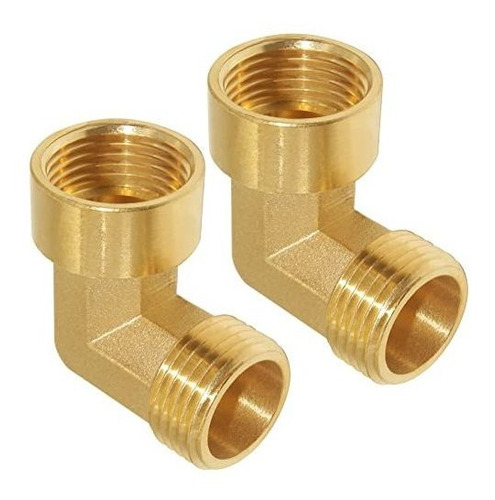 Conector Manguera Jardín Codo 90° Latón Forjado 3/4pulgght