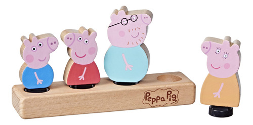 Peppa Pig Figuras De Madera De La Familia, Juguetes Hechos .