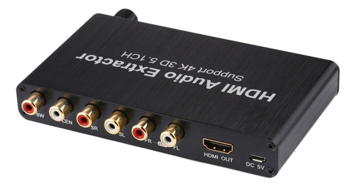 Extrator De Decodificador De Áudio 4k 3d Hdmi 5.1ch