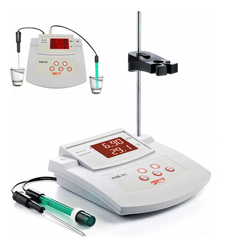 A Potenciometro Medidor Ph Temperatura Digital Mesa + Regalo