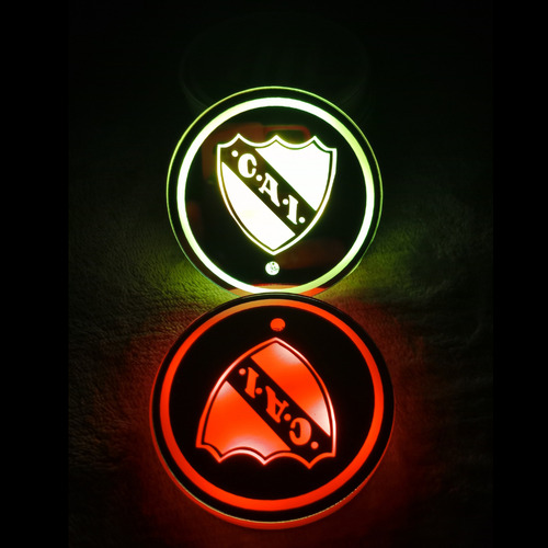 Posa Vasos Rgb Personalizado Logo Clubes De Futbol Argentino Independiente Bordó