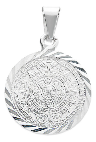 Dije Calendario Azteca B Diam 25 Mm Plata .950 Taxco Gro.