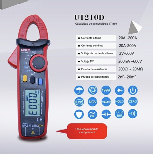 Minipinza Digital Medidora De Frecuencia Vfc Ut210d