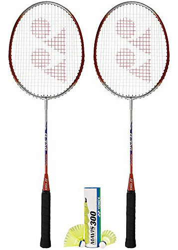 Combo Yonex B-350 (2 Raquetas) Y 1 Tubo De Bádminton De Mavi