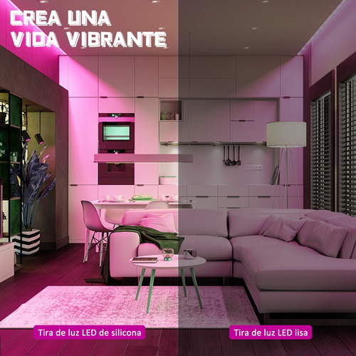 Tiras De Led Luz De Neón Flexible 5m 12v Ip68 Con 1 Control