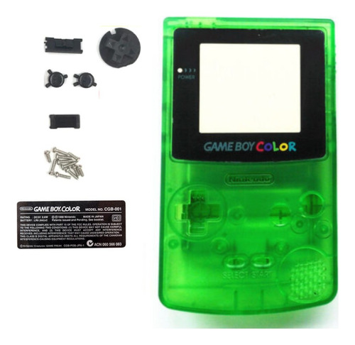 Carcasa De Repuesto Transparente Para Nintendo Gameboy Color