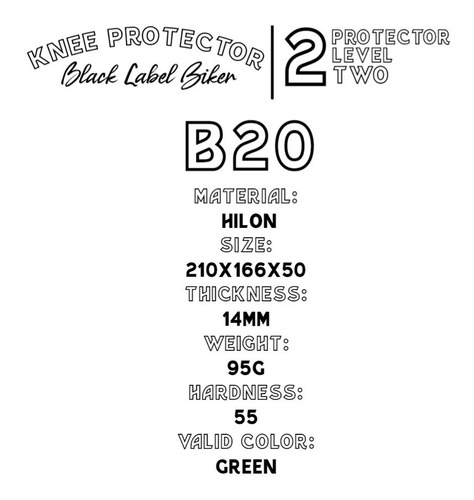 Imagen 6 de 7 de Protecciones Rodilla Black Label Biker Certificadas Ce2