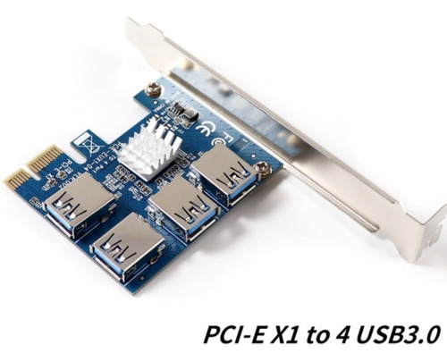 Adaptador Multiplicador Riser Pci-e 1 Para 4 Rig Mineração