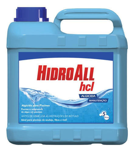 Algicida Manutenção Hcl Hidroall 5 Litros