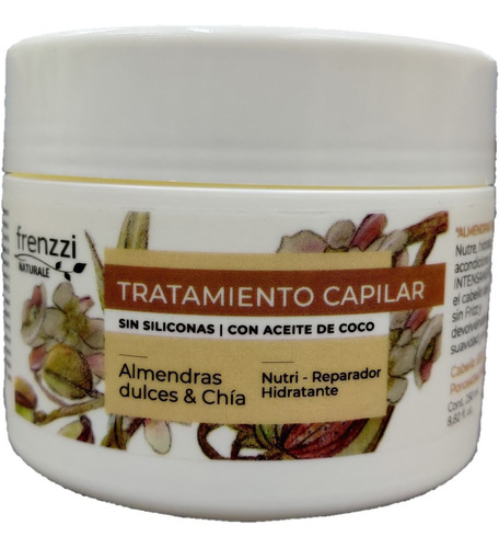 Tratamiento Capilar Crema 250gr Veganos Y Celiacos Frenzzi