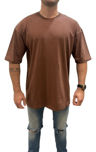 Remera Oversize Hombre Lisa Algodon Premium Remeron Colores