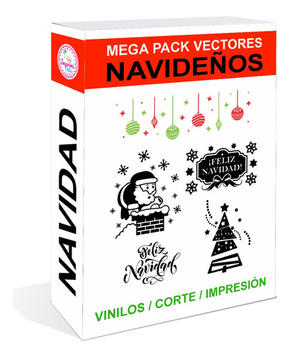 Pack Vectores Navidad Fiestas Vinilos Vector Navideños