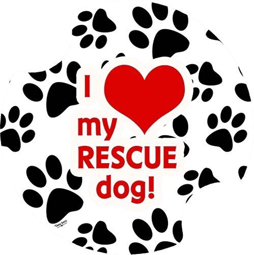 Thirstystone Love My Rescue Dog Car Cup Holder Coaster, 2-pa
