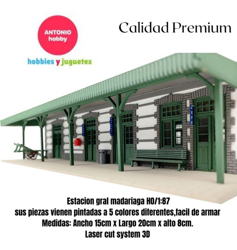 Estación De Pueblo Gral Madariaga Ho 1/87 Para Armar