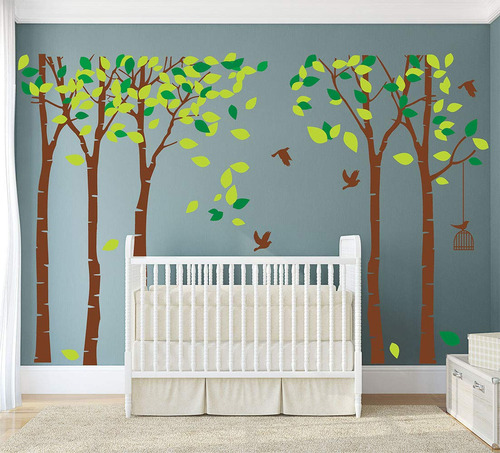 Calcomanía De Pared Con Diseño De Árbol De La Selva Gigante,
