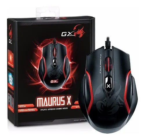 Mouse Genius Gamer Gx Maurus X 4000dpi Macro 6 Botones
