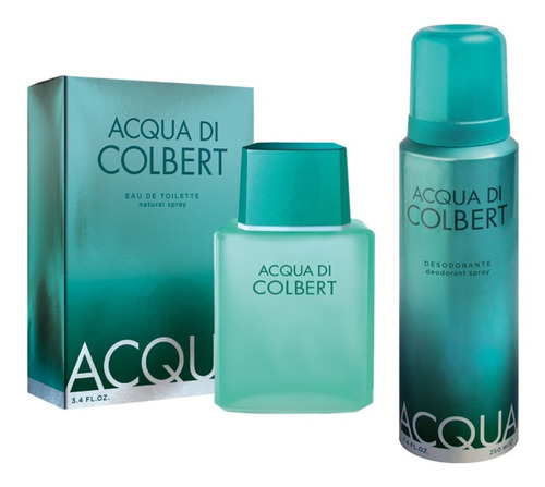 Perfume Hombre Acqua Di Colbert Edt 100 Ml + Deo 250 Ml 