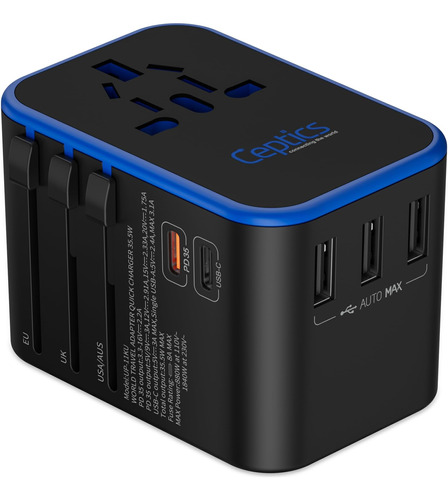 Adaptador De Enchufe De Viaje Internacional Ceptics World - 