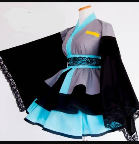 Miku Hatsune Vocaloid Yukata Kimono Cosplay Disfraz Vestuari