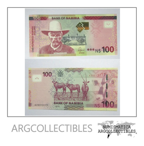 Namibia Año 2012 Billete De 100 Dolares Antílope Oryx P-14