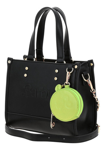 Bolso Satchel Barbie Gorett Isabella Para Dama Color Negro Negro Lisa Níquel Negro