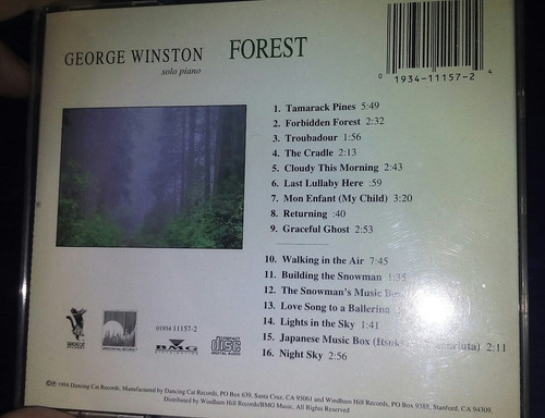 Cd De George Winston. Forest (Usado)