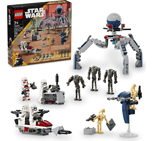 Lego Star Wars Combate Clone Trooper E Battle 75372 Quantidade de peças 215 Versão do personagem Star Wars Pack Soldados Clone