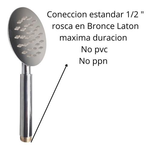 Imagen 4 de 10 de Mango Duchador De Mano Acero Inoxidable 201 Anti Calcáreo