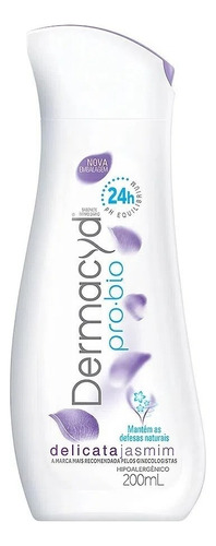 Sabonete Líquido Íntimo Delicata Jasmim Dermacyd Pro-Bio Frasco 200ml