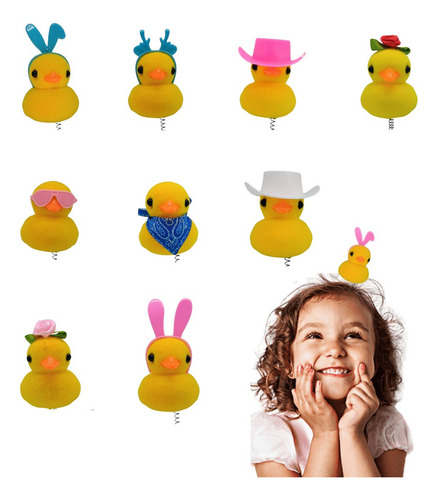 Patitos Pollitos Broche Accesorio Cabello Moda Kawaii 100pza Color Amarillo